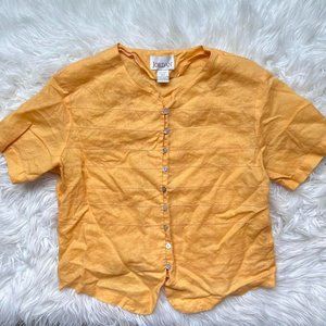 Vintage 1990’s 100% Linen Button Down Shirt